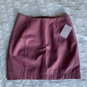Free People Modern Femme Vegan Suede Mini Skirt